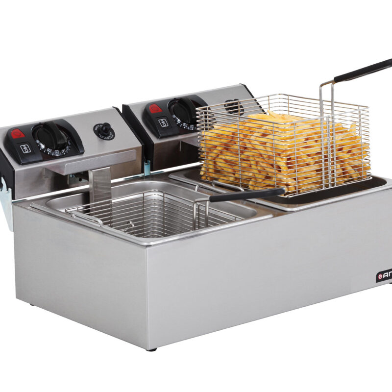 ANVIL Double Electric Deep Fryer (2x5lt). – FFA2002